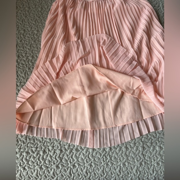 Quince Soft Pink Chiffon Pleaded Midi- size Small - Picture 2 of 5